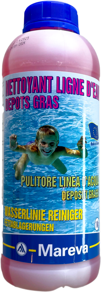 Nettoyant Ligne D'eau Acide Pour Piscine - 1 Litre - Élimine Les Traces Et Dépôts Minéraux - Parfum Citron - Purissimeau